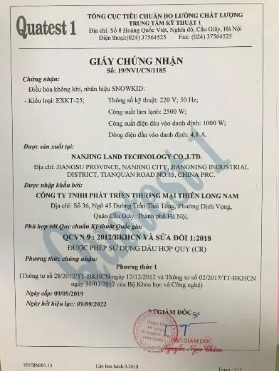 Chứng nhận QUATEST (1)